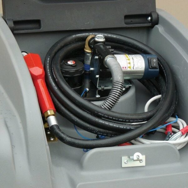 Portable poly diesel tank on truck