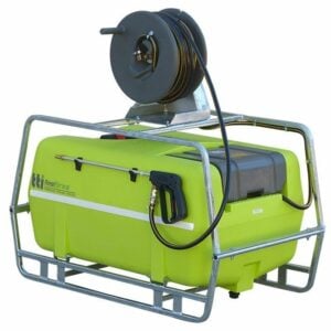 TTI Reel Strike Sprayer with mounted hose reel