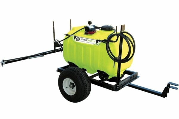Ride on Mower Weed Sprayer with boom and all terrain tyres