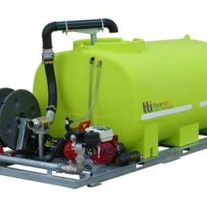 Slip on water tanks with pump hose and frame