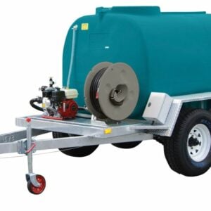 Water tank on trailer for fire fighting