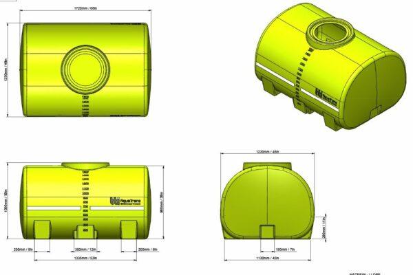 TTI Aquatrans 1500 litre water and chemical tank