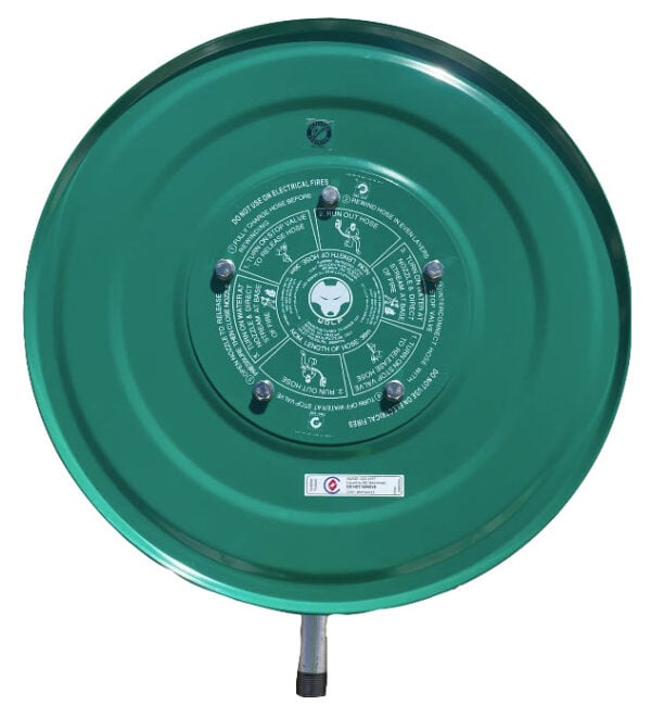 Green Washdown Hose Reel
