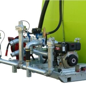 Truck water tank with sprayers