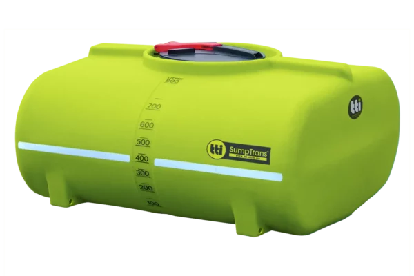 800 litre drainable tank with bottom draining sump