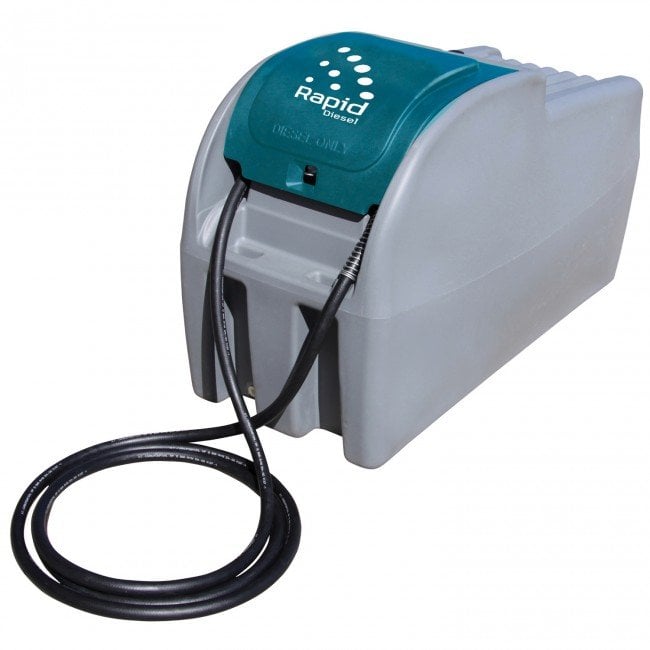 Portable diesel fuel tank with pump