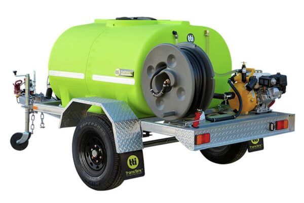 Fire fighting water trailer single axle with fire hose reel and fire hose