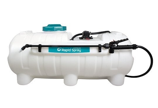 Rapid weed sprayer tank with lance
