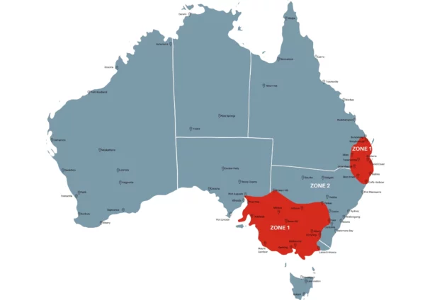 Polymaster delivery zones freight map