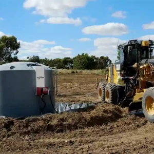Bulk Diesel Refueling Tank Action Shot