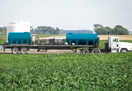 Chemical tanks for storage transport, mixing and spray fertilisers