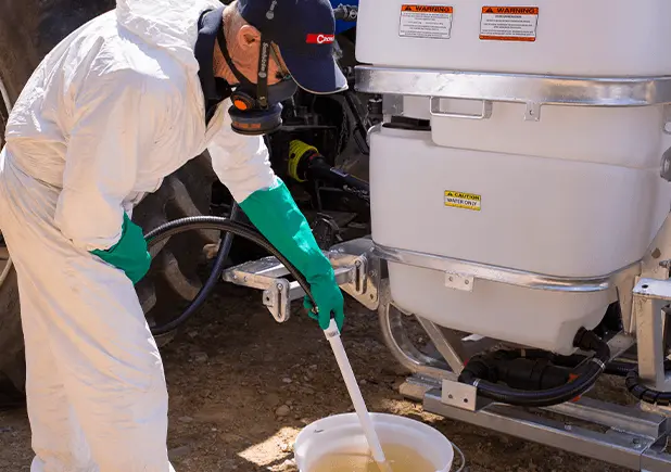 Chemical rinse bins