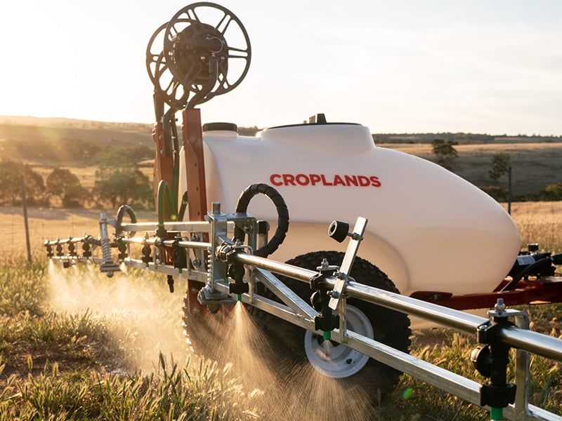 Croplands TrailPak Spraying Trailer with boom and hose reel